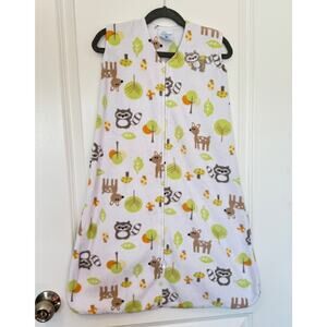 Halo Sleepsack Wearable Blanket Medium 6m-12m White Fleece Jungle Animals Unisex